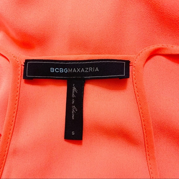 BCBG MAXAZRIA Sayge faux wrap tank top, mandarin - Picture 7 of 7